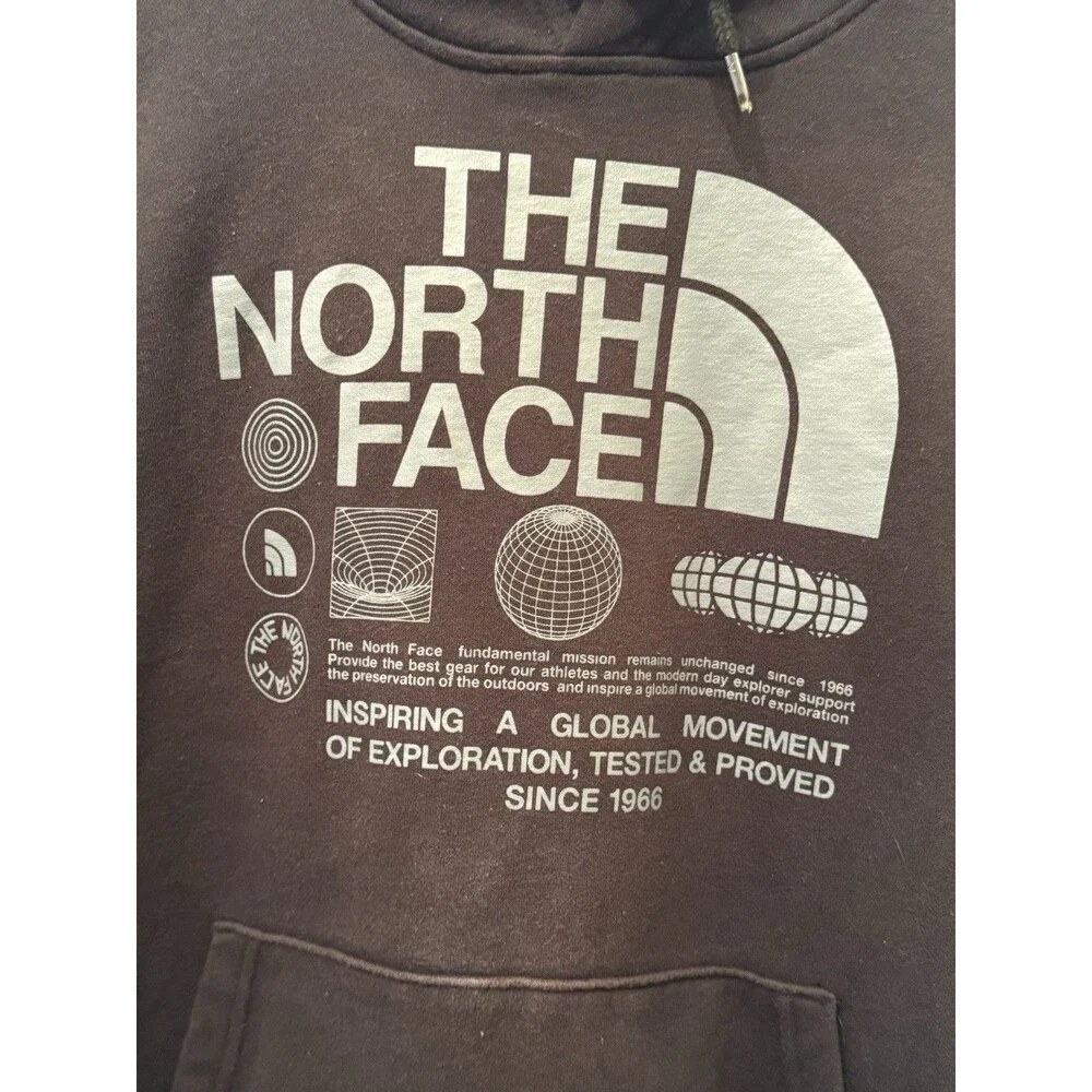 The North Face Circular Design Graphic Logo Fleece Pullover Hoodie Men’s M